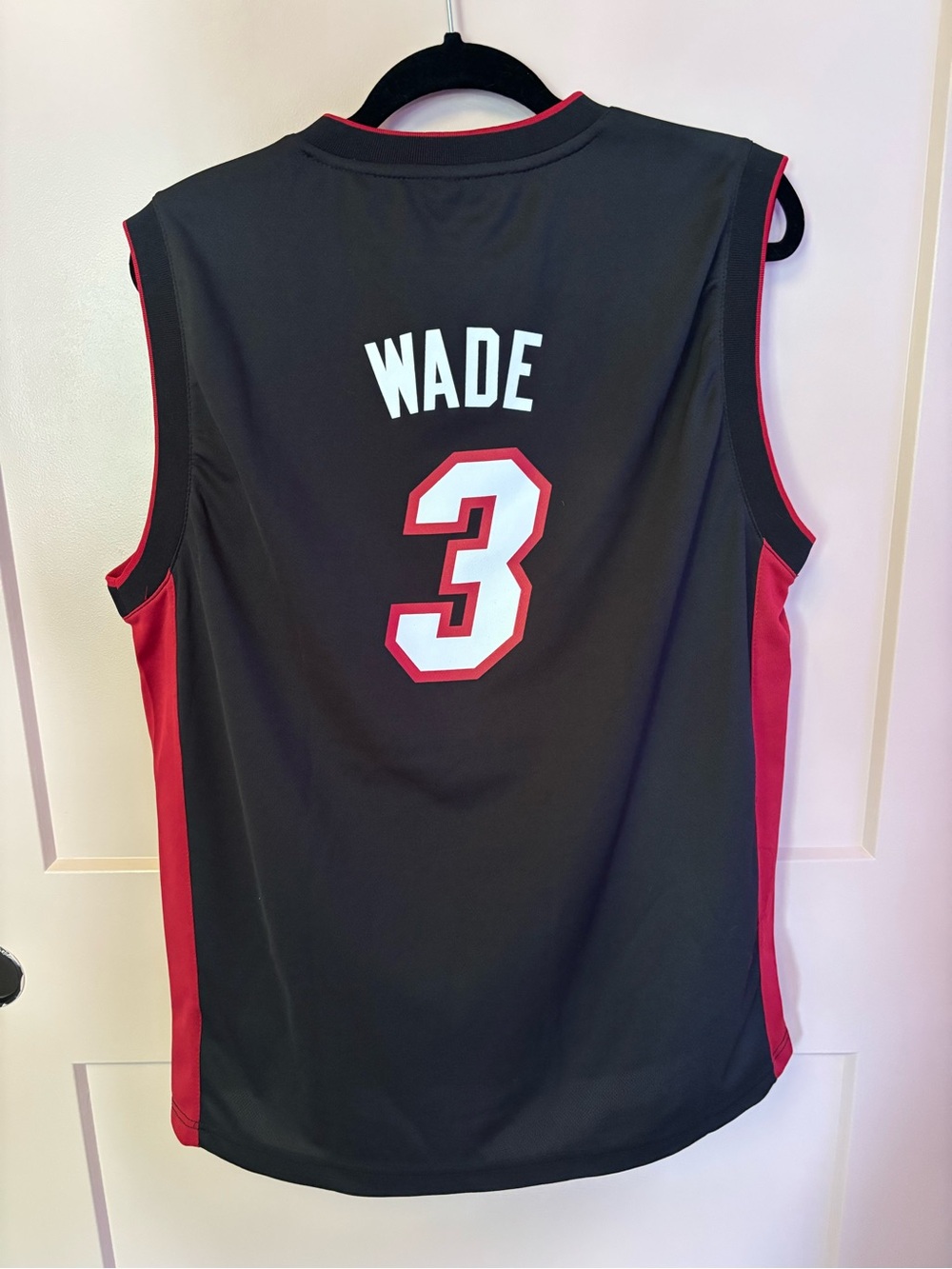 Adidas Miami Heat Dwyane Wade Black and Red #3 Basketball Jersey - Picture 4 of 6